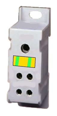 Block-Verteilerklemme 50-4x16 grün-gelb