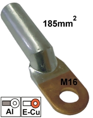 Kupfer-Aluminium Presskabelschuh, blank, 185 mm2 M16