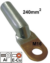 Kupfer-Aluminium Presskabelschuh, blank, 240 mm2 M16
