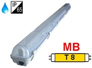 Protected luminaire IP65 for T8 fluo. tubes 1x36W, magnetic ballast 