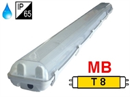Protected luminaire IP65 for T8 fluo. tubes 2x36W, magnetic ballast