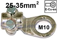 Screw-type ring terminal, alloy,  25-35 mm2 M10