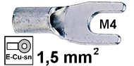 Quetsch-Gabel-Kabelschuh  1,5mm2 M4