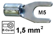 Quetsch-Gabel-Kabelschuh  1,5mm2 M5