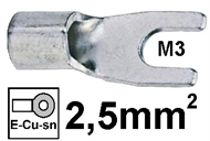Neizolirana viličasta stopica  2,5mm2 M3