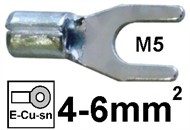 Quetsch-Gabel-Kabelschuh  4-6mm2 M5