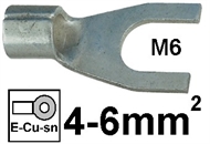 Quetsch-Gabel-Kabelschuh  4-6mm2 M6