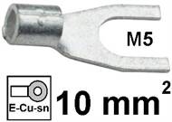 Quetsch-Gabel-Kabelschuh 10mm2 M5