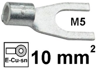Neizolirana viličasta stopica 10mm2 M5