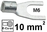 Quetsch-Gabel-Kabelschuh 10mm2 M6
