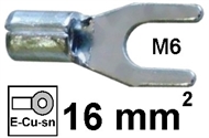 Quetsch-Gabel-Kabelschuh 16mm2 M6