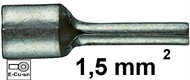 Non-insulated Pin terminal 1,5mm2