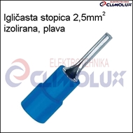 Igličasta stopica 2,5mm2 ,izolirana plava