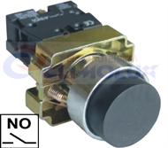 Tipkalo izdignuto TP22BL NOx1, na metalnoj osnovi, crno