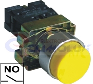 Pushbutton increased TP22BL NOx1, on metal base, yellow
