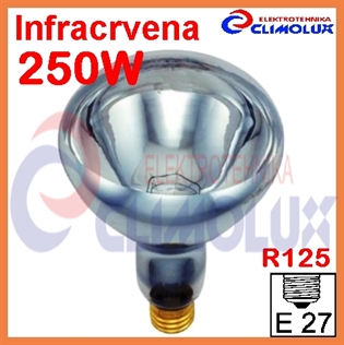 Infrared heat Bulb E27 250W R125