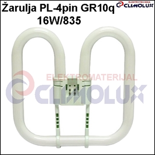 Žarulja štedna PL-4Pin 16W/840, PLQ4P, GR10q Tg