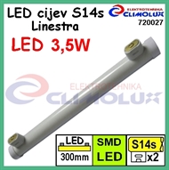 LED svjetlosna cijev- Linestra S14s  3,5W 2700K, 300mm