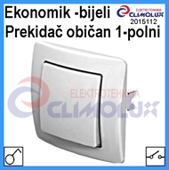 Ekonomik white switch 1-way