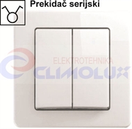 Ekonomik serial switch 2gang-1way ,white