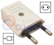 Eurostecker ,gerade, weiss , TC