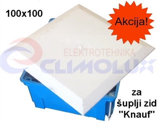 Kutija za šuplji zid 100x100 s poklopcem -Knauf