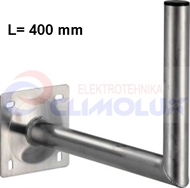 Antenna wall mount 400mm L angle, zinc plated