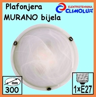 Plafonjera MURANO bijela 1xE27