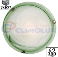Plafonjera MURANO zelena 2xE27