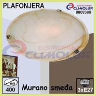 Plafonjera MURANO smeđa 3xE27