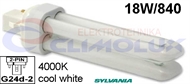 Energy saving bulb PL-2pin G24d-2 18W/840 LYNX-D