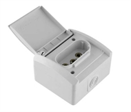 Surface mounting socket 3-pole 380V white