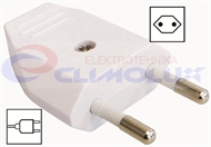 Eurostecker ,2-polig ,gerade, weiss