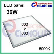LED panel light, square, 36W/5000K 600x600 white
