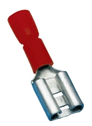 Flachsteckhülse isoliert 4,8x0,5mm 1,5mm2 rot