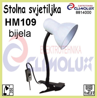 Stolna svjetiljka HM109 sa hvataljkom, bijela 1xE27