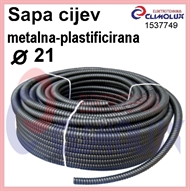 Galvanized and plasticized flexible steel tube 21 mm