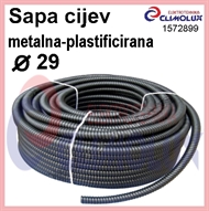 Galvanized and plasticized flexible steel tube 29 mm