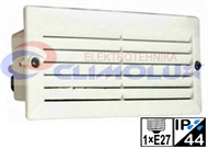 Outdoor wall recessed lighting Raster01 white E27 (wall built-in)