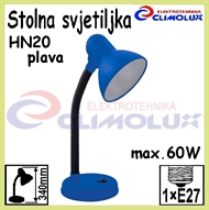 Table Desk lamp HN20 blue, with gooseneck, 1xE27