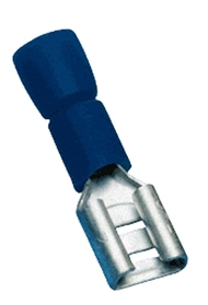 Natična stopica izolirana 6,3x0,8 ;2,5mm2 plava