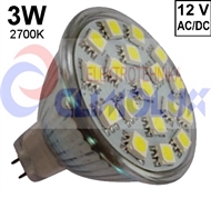 LED žarulja MR16 SPOTLIGHT 3W/27K SMD, G5,3