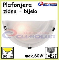 Plafonjera zidna MURANO bijela 1xE27