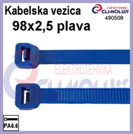 Kabelska vezica  98 x 2,5 plava