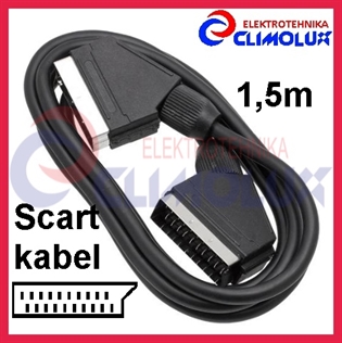 Audio-Video SCART kabel 21pin 1,5m