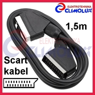 Audio-Video SCART cable (male) 21 pin, 1,5m