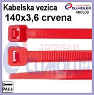 Kabelska vezica 140 x 3,6 crvena