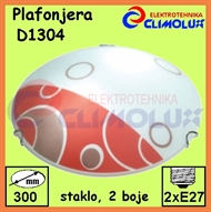 Plafonjera ROUND D1304 staklo , 2 boje sa uzorcima 2xE27