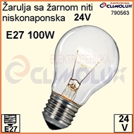 Low voltage Light bulb E27 100W 24V D60 clear