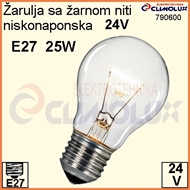 Low voltage Light bulb E27  25W 24V D60 clear